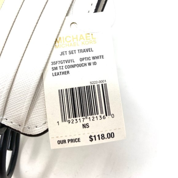 🎄 Christmas Sale 🎄 Michael Kors  Coinpouch ID Leather White Women's 35F7GTVU1L - Picture 8 of 8